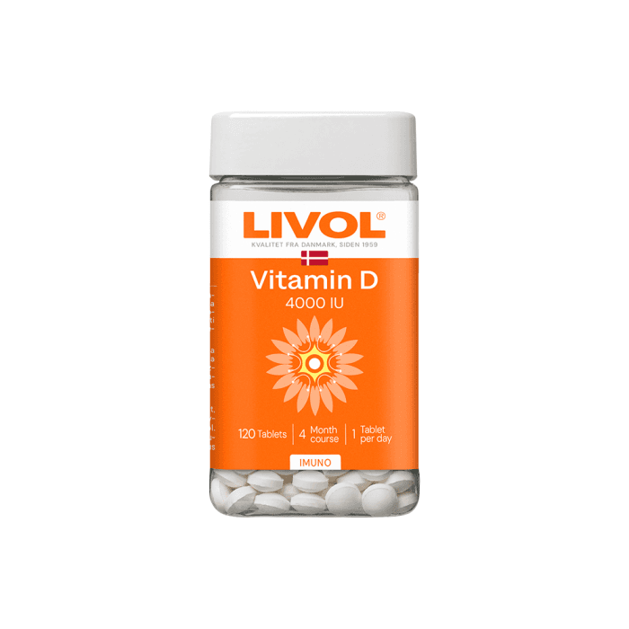 LIVOL VITAMINAS D 4000 TV, 120 tablečių