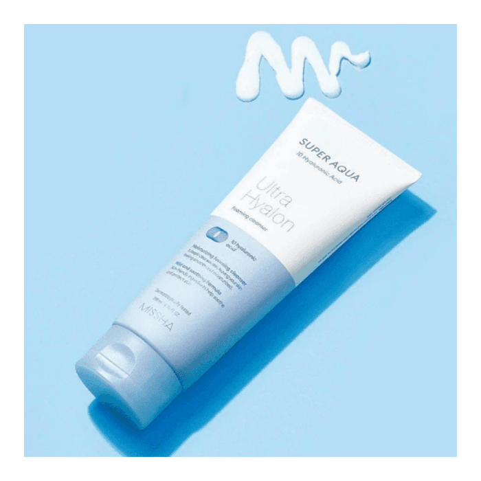 MISSHA drėkinamosios valomosios veido putos Super Aqua Ultra Hyalron Foaming Cleanser, 200 ml-1