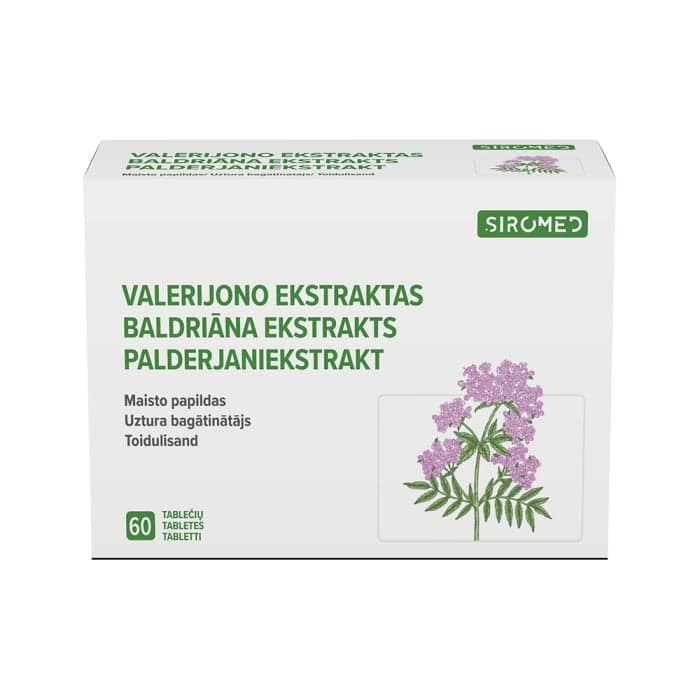 SIROMED valerijono ekstraktas, 60 tablečių