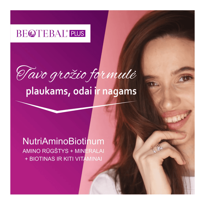 BEOTEBAL PLUS plaukams, odai, nagams, 40 tablečių-2
