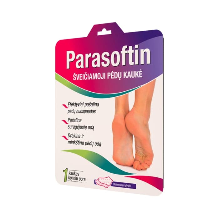 PARASOFTIN šveičiamoji pėdų kaukė, 1 pora