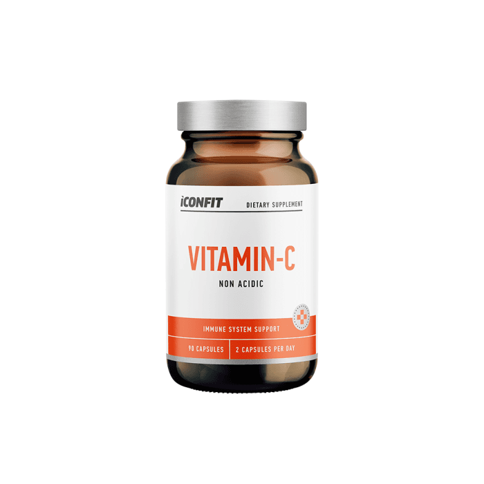 ICONFIT Vitaminas C (nerūgštinis), 800mg, 90 kapsulių
