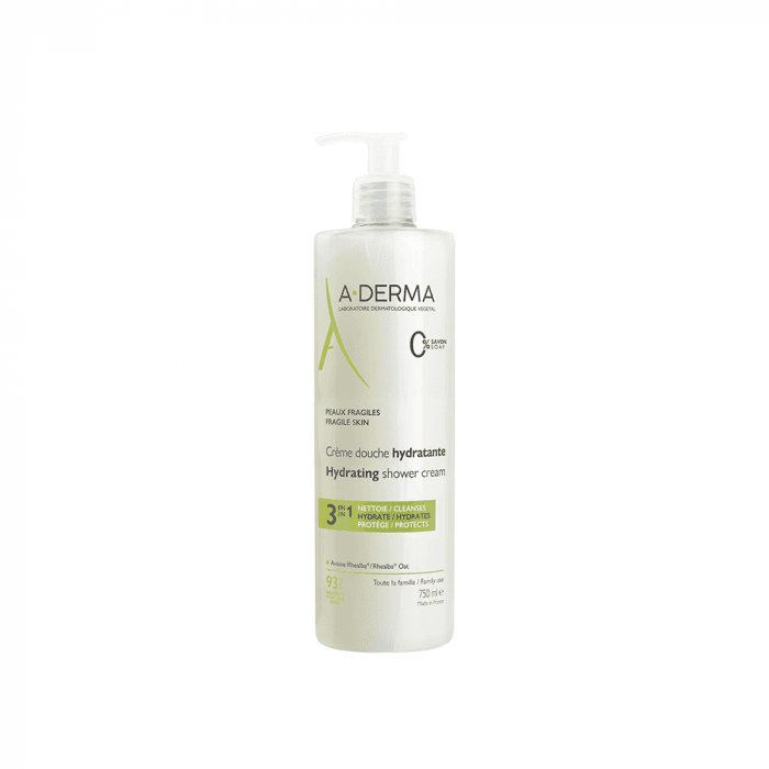 A-DERMA bemuilis drėkinantis prausimosi gelis veidui, kūnui ir plaukams HYDRA PROTECTIVE, nuo 2 m., 750 ml