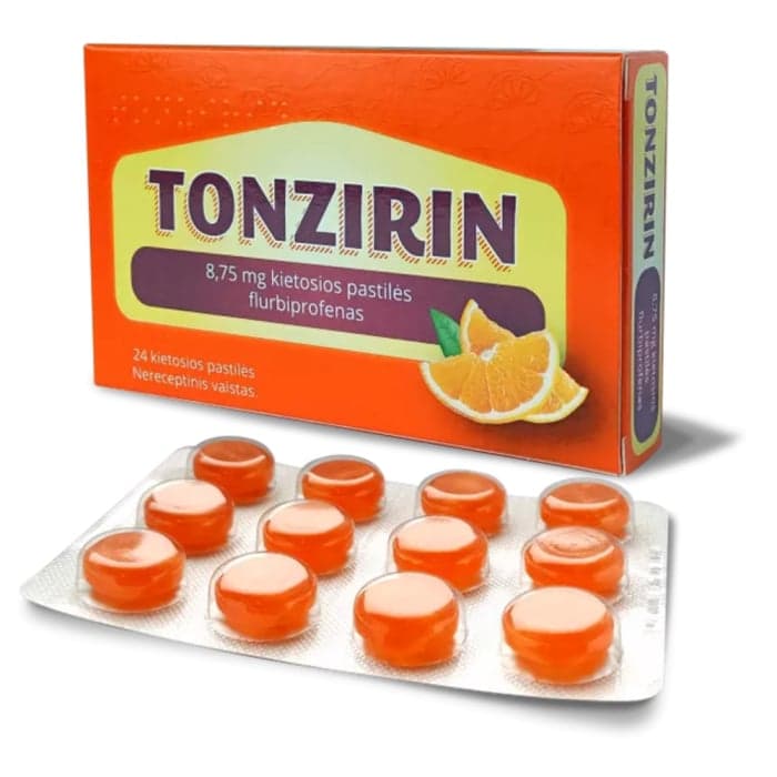 TONZIRIN 8,75 mg, kietosios pastilės, N24