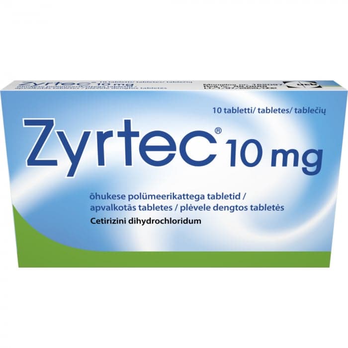 Zyrtec 10 mg, plėvele dengtos tabletės, N10