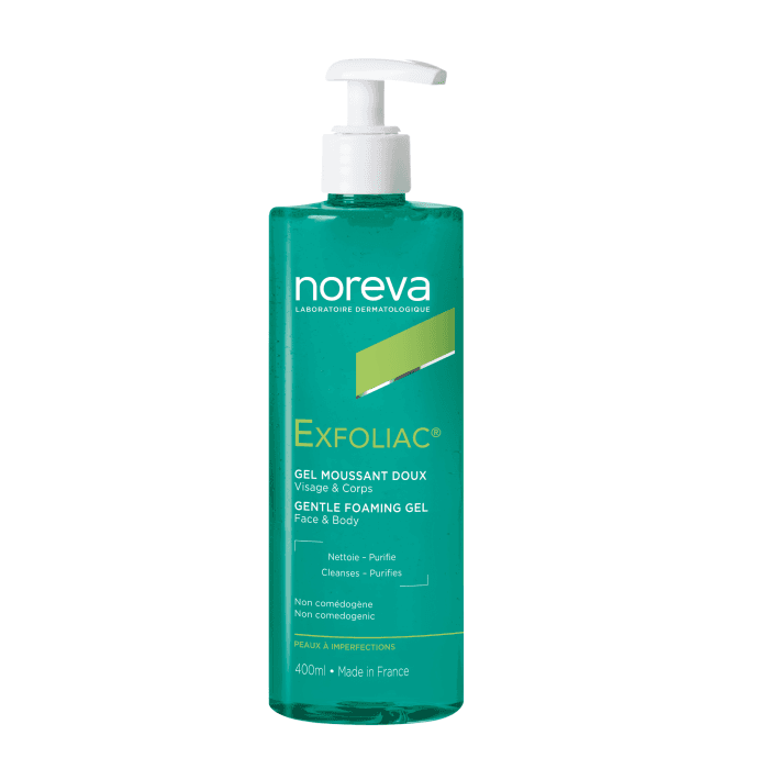 NOREVA švelnus putojantis gelis EXFOLIAC, 400 ml
