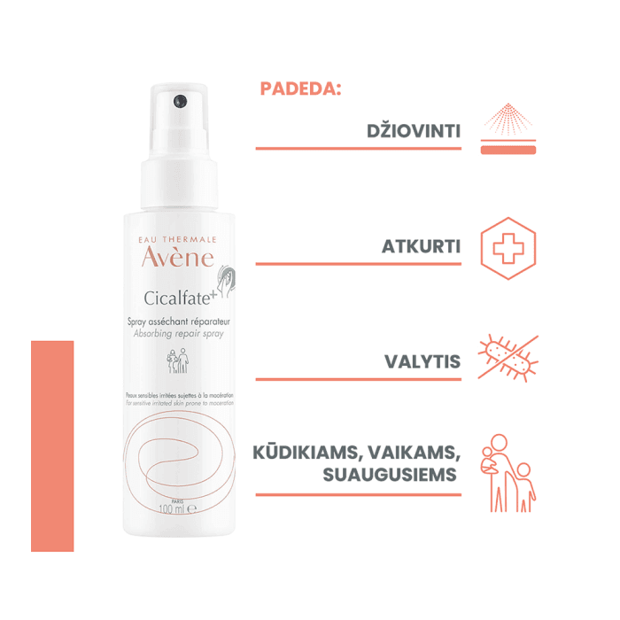EAU THERMALE AVÈNE sausinamasis purškiklis pažeistai odai CICALFATE+, 100 ml-1