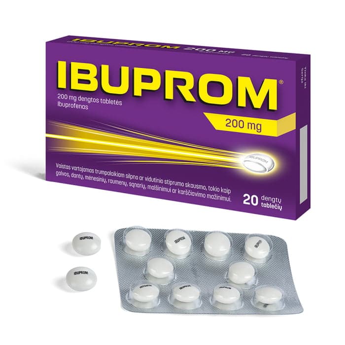 IBUPROM, 200mg, dengtos tabletės, N20-1