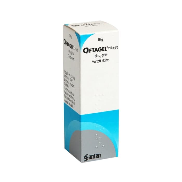 OFTAGEL, 2,5mg/g, 10 g, akių gelis, N1-1