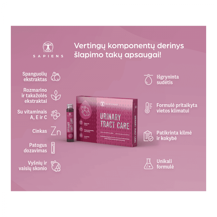 SAPIENS, Urinary Tract Care, 5 buteliukai-1