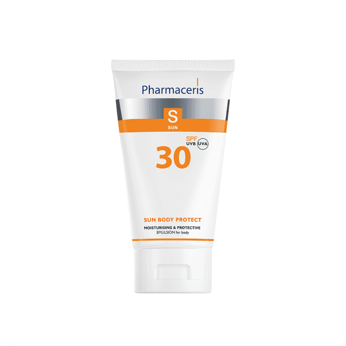 PHARMACERIS S, SUN BODY PROTECT Apsauginis drėkinamasis kūno losjonas, SPF30, 150 ml