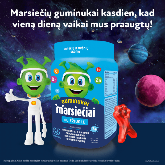 MARSIEČIAI SU EŽIUOLE vaikų imunitetui, 50 guminukų-2