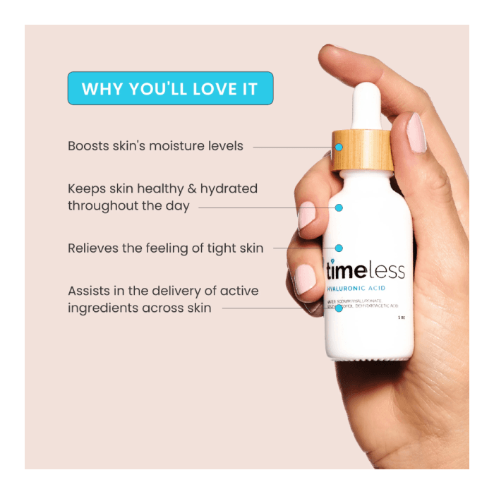 TIMELESS SKIN CARE drėkinantis hialurono serumas. 100% PURE, 30 ml-1