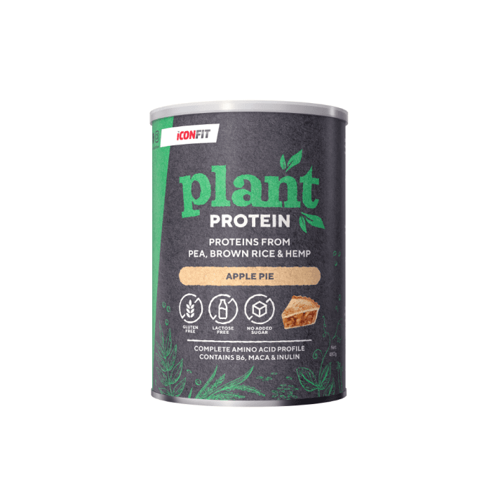 ICONFIT Augaliniai baltymai - Obuolių pyrago skonio, 480 g