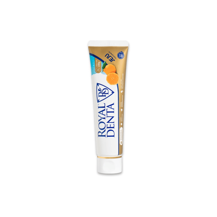 ROYAL DENTA dantų pasta JEJU visapusiškai burnos priežiūrai, citrusų skonio, 130 g-1
