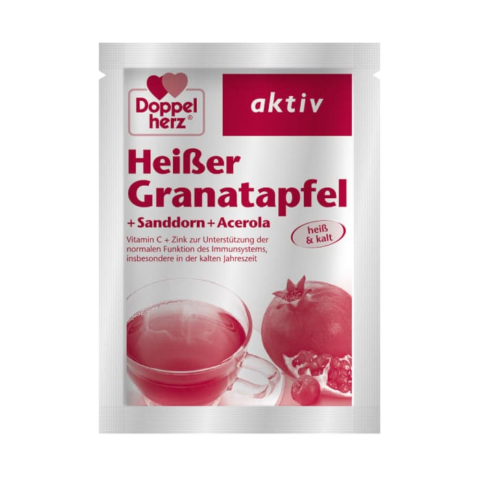 DOPPELHERZ AKTIV HEIΒER GRANATAPFEL (HOT POMEGRANATE), 10 paketėlių-1