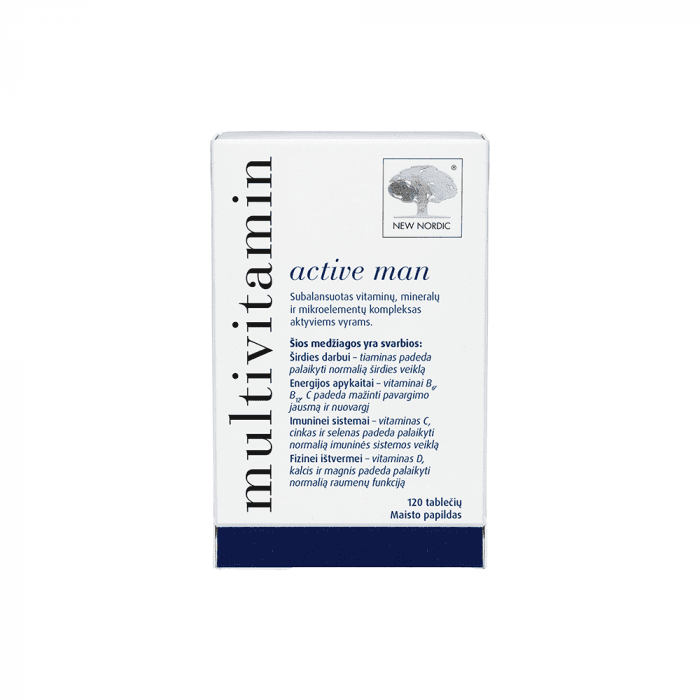 MULTIVITAMIN multivitaminai vyrams ACTIVE MAN, 120 tablečių-1