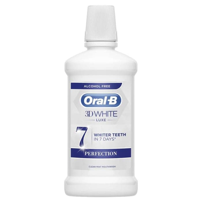 ORAL-B burnos skalavimo skystis 3D WHITE LUXE PERFECTION, gaivaus mėtų kvapo, 500 ml