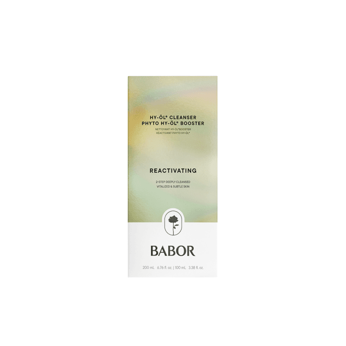 BABOR veido valymo rinkinys brandžiai odai HY-ÖL CLEANSER & PHYTO HY-ÖL BOOSTER REACTIVATING, 2 vnt.