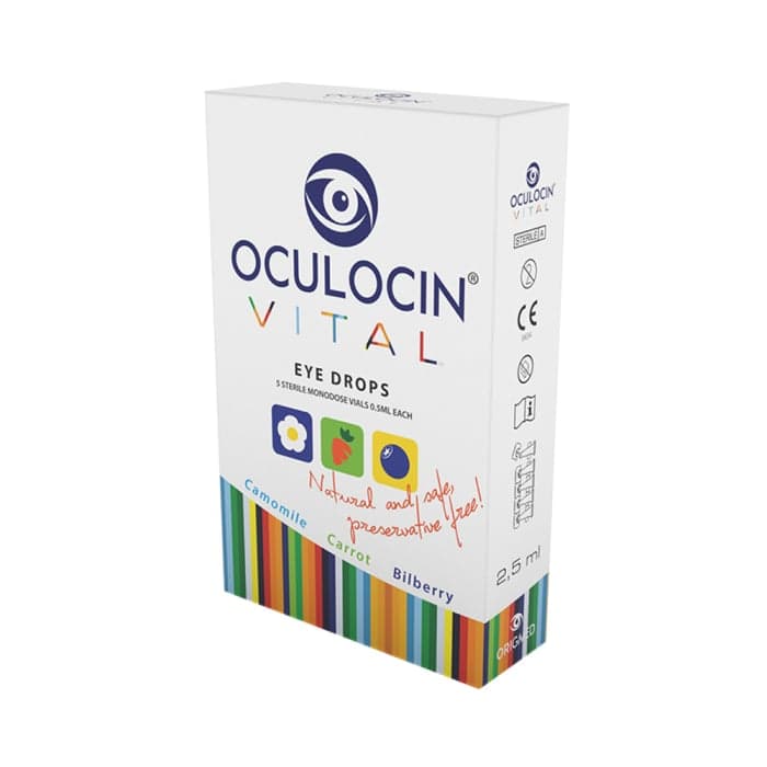 OCULOCIN akių lašai be konservantų VITAL, 10 vnt., 5 ml