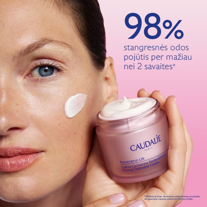 CAUDALIE dieninis veido kremas suglebusiai odai RESVERATROL-LIFT FIRMING CASHMERE CREAM, 50 ml-1