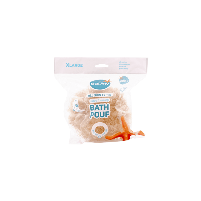 BALMY kūno plaušinė X LARGE BATH POUF, 1 vnt.