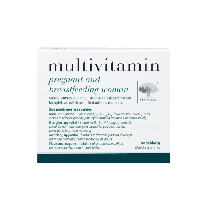 MULTIVITAMIN multivitaminai moterims PREGNANT AND BREASTFEEDING WOMAN, 90 tablečių