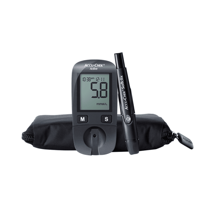 ACCU-CHEK gliukozės kiekio kraujyje stebėjimo sistema ACTIVE, 1 vnt.