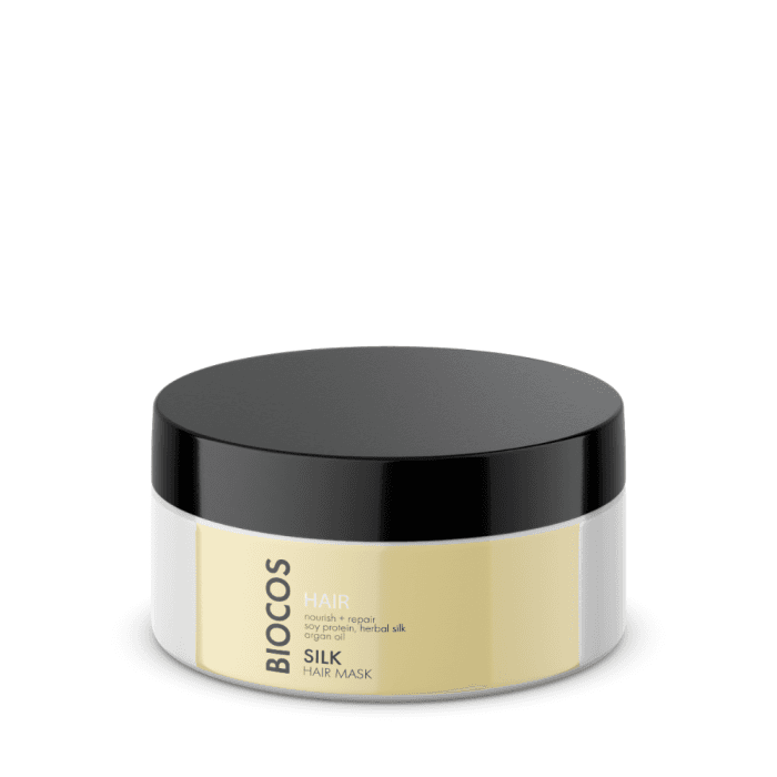 BIOCOS maitinamoji plaukų kaukė su šilku SILK, 200 ml