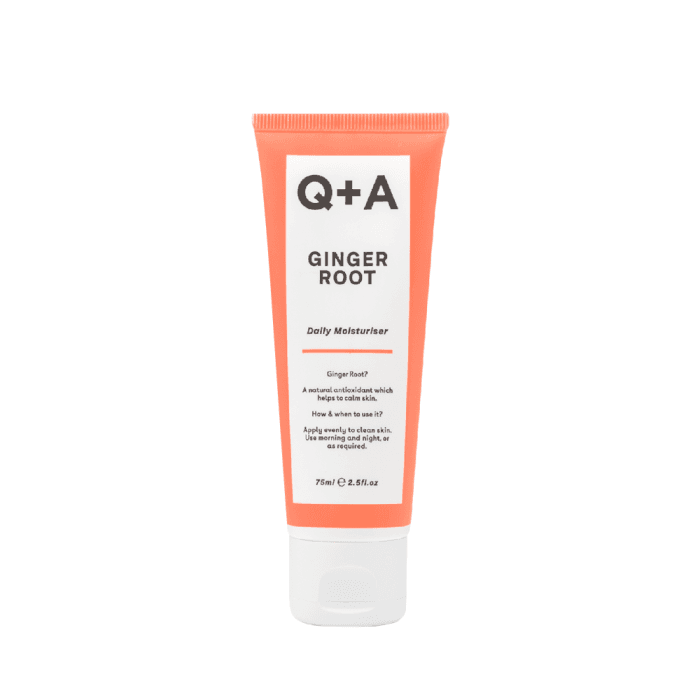 Q+A kasdieninis drėkinamasis kremas GINGER ROOT, 75 ml