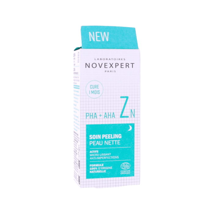 NOVEXPERT šveičiamasis naktinis serumas į bėrimus linkusiai odai su AHA ir PHA rūgštimis, 30 ml-1