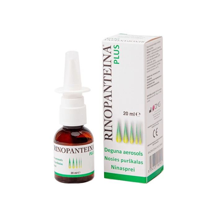 RINOPANTEINA nosies purškalas PLUS, 20 ml