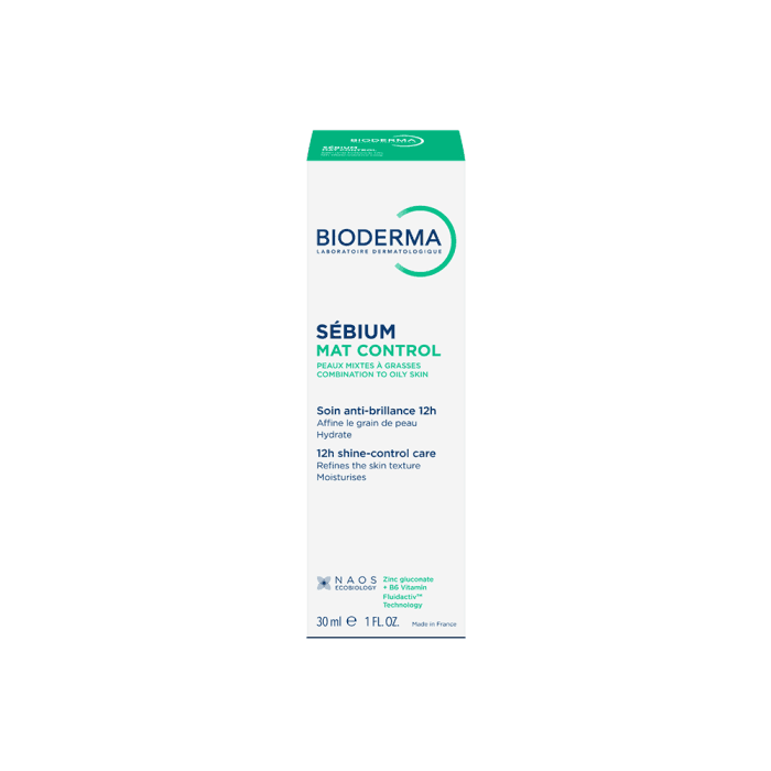 BIODERMA drėkinantis ir kontroliuojantis odos blizgesį kremas riebiai ir mišriai odai SEBIUM MAT CONTROL, 30 ml-1