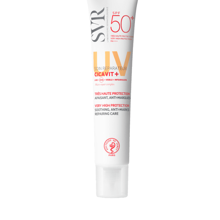 SVR veido ir kūno kremas nuo saulės pažeistai odai CICAVIT+ CRÈME SPF 50+, 40 ml