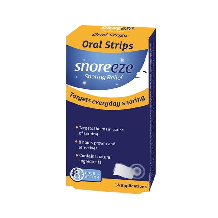 SNOREEZE tirpios gomurio juostelės nuo knarkimo, mėtų skonio, 14 juostelių
