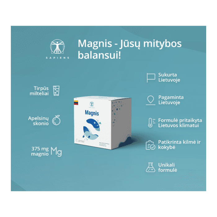 SAPIENS MAGNIS, apelsinų skonio, 30 paketėlių-1