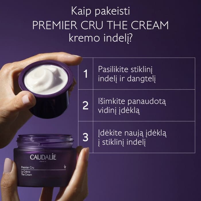 CAUDALIE veido kremas brandžiai, pigmentuotai odai PREMIER-CRU THE CREAM – papildymas, 50 ml-2