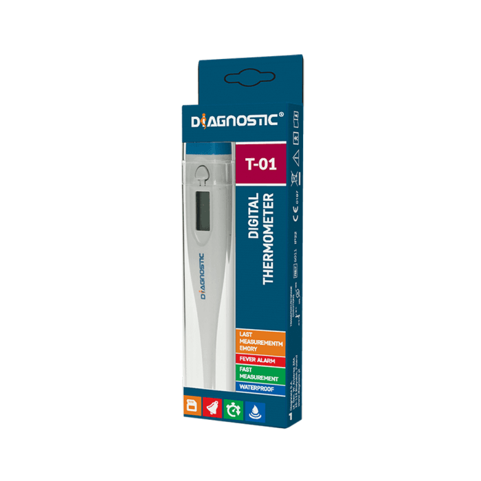 DIAGNOSIS skaitmeninis termometras DIAGNOSTIC T-01, 1 vnt.+dėklas