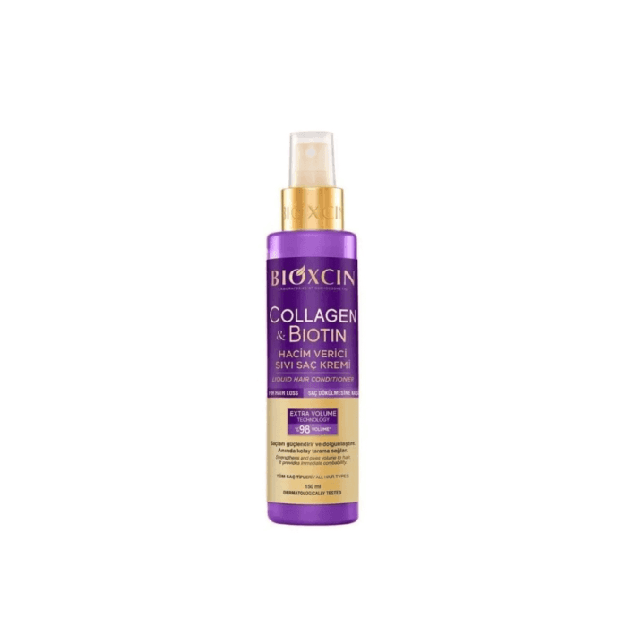 BIOXCIN COLLAGEN & BIOTIN apimties suteikiantis purškiamas plaukų kondicionierius, 150 ml