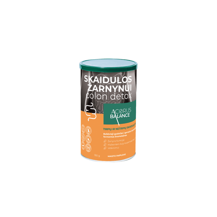 ACORUS BALANCE skaidulos žarnynui COLON DETOX, 180 g