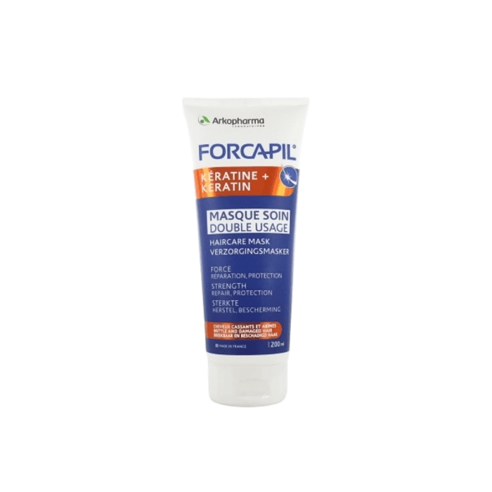 FORCAPIL® KERATIN+  plaukų kaukė su keratinu silpniems ir pažeistiems plaukams, 200 ml