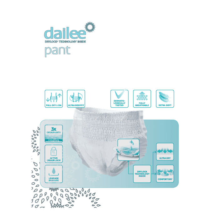 DAILEE PANT sauskelnės kelnaitės PREMIUM PLUS M, 15 vnt.-2