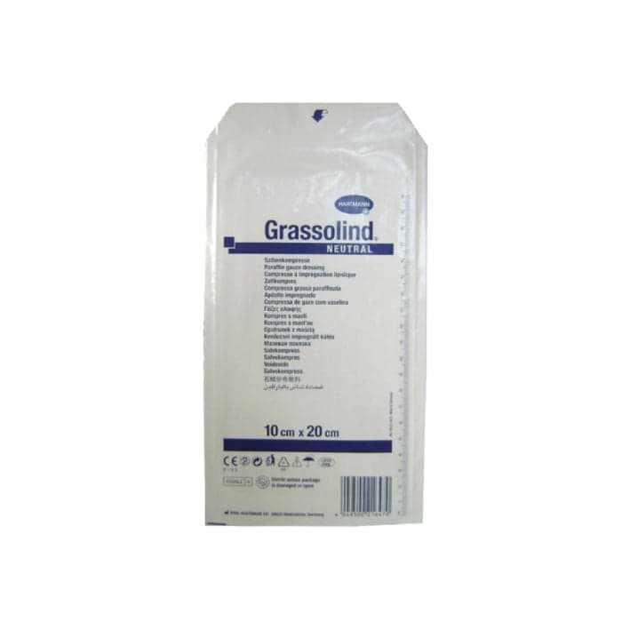 GRASSOLIND NEUTRAL sterilus tinklelinis tvarstis, 10 x 20 cm, 1 vnt.