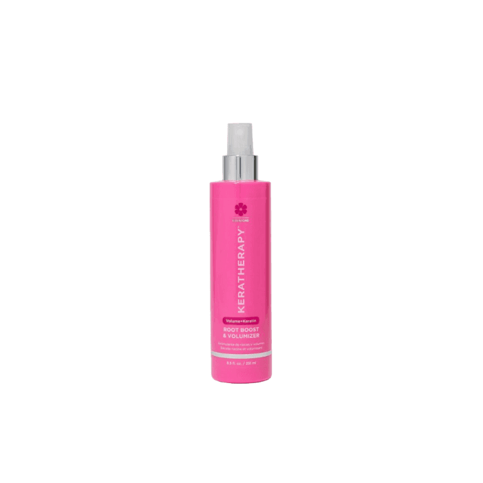KERATHERAPY apimties suteikiantis šaknų pakėlėjas Keratin Infused Root Boost & Volumizer, 251 ml
