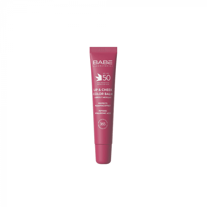 BABÉ apsauginis lūpų ir skruostų balzamas SPF50, VELVET, 20 ml