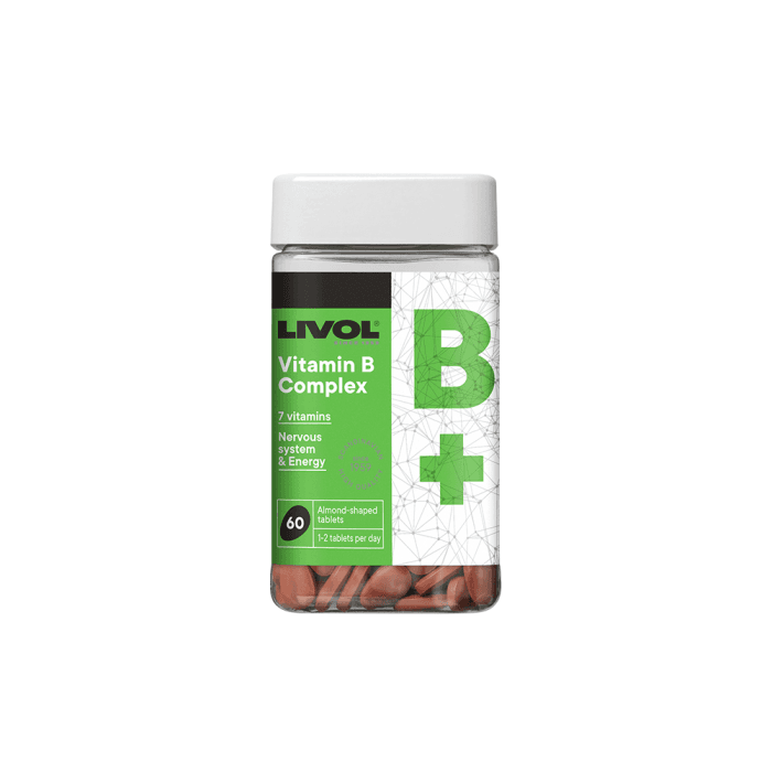 LIVOL B grupės vitaminų kompleksas, 60 tablečių