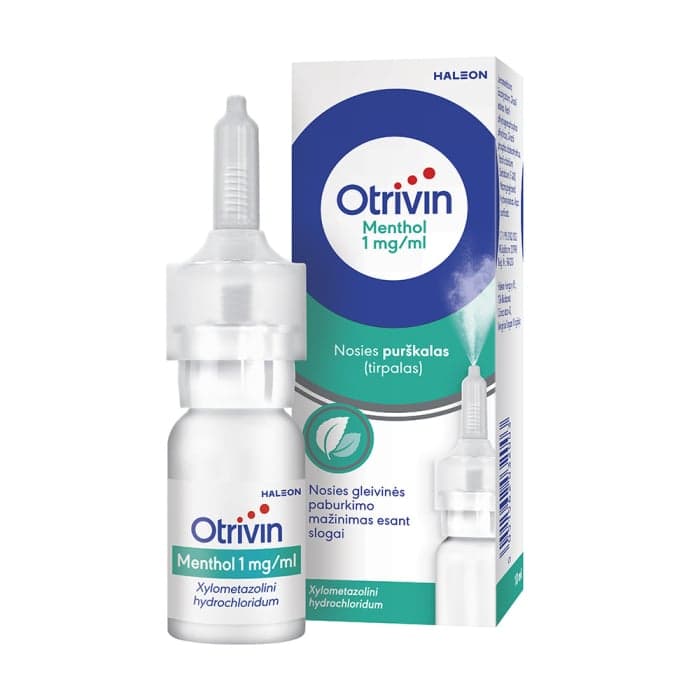 Otrivin Menthol, 1mg/ml, 10 ml, nosies purškalas (tirpalas), N1-1