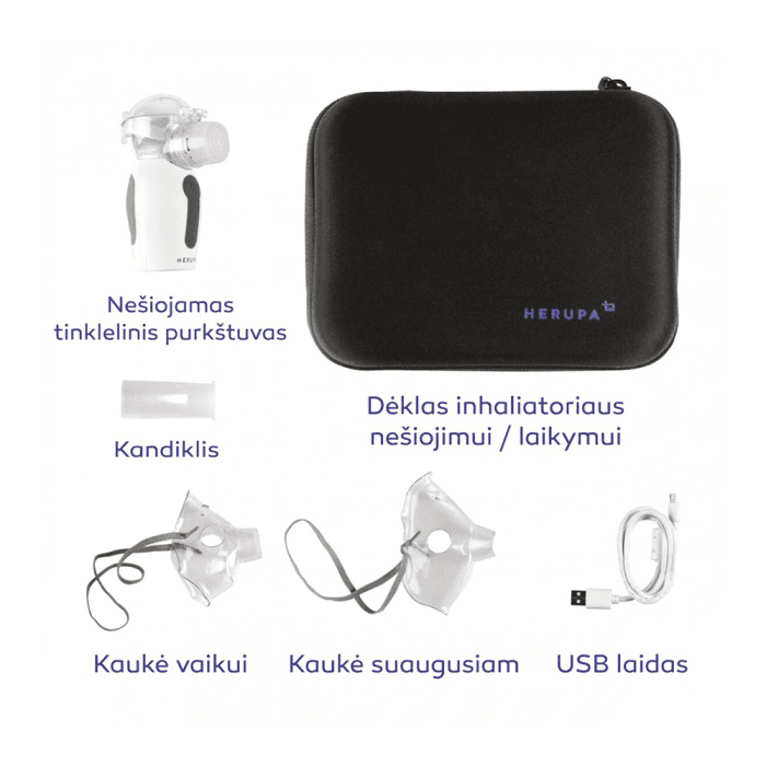 HERUPA belaidis inhaliatorius SMART MESH, 1 vnt.-2