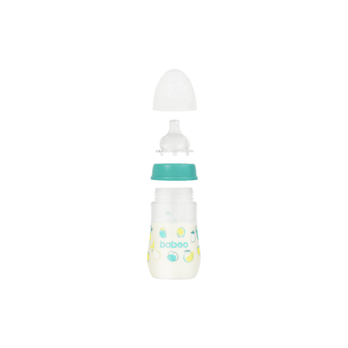 BABOO® antikolinis maitinimo buteliukas, 250 ml, 3+ mėn, Lagoon Fiesta, 1 vnt.-2