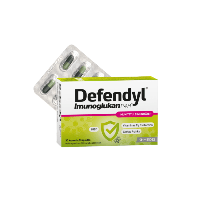 DEFENDYL imunitetui IMUNOGLUKAN P4H, 30 kapsulių-1